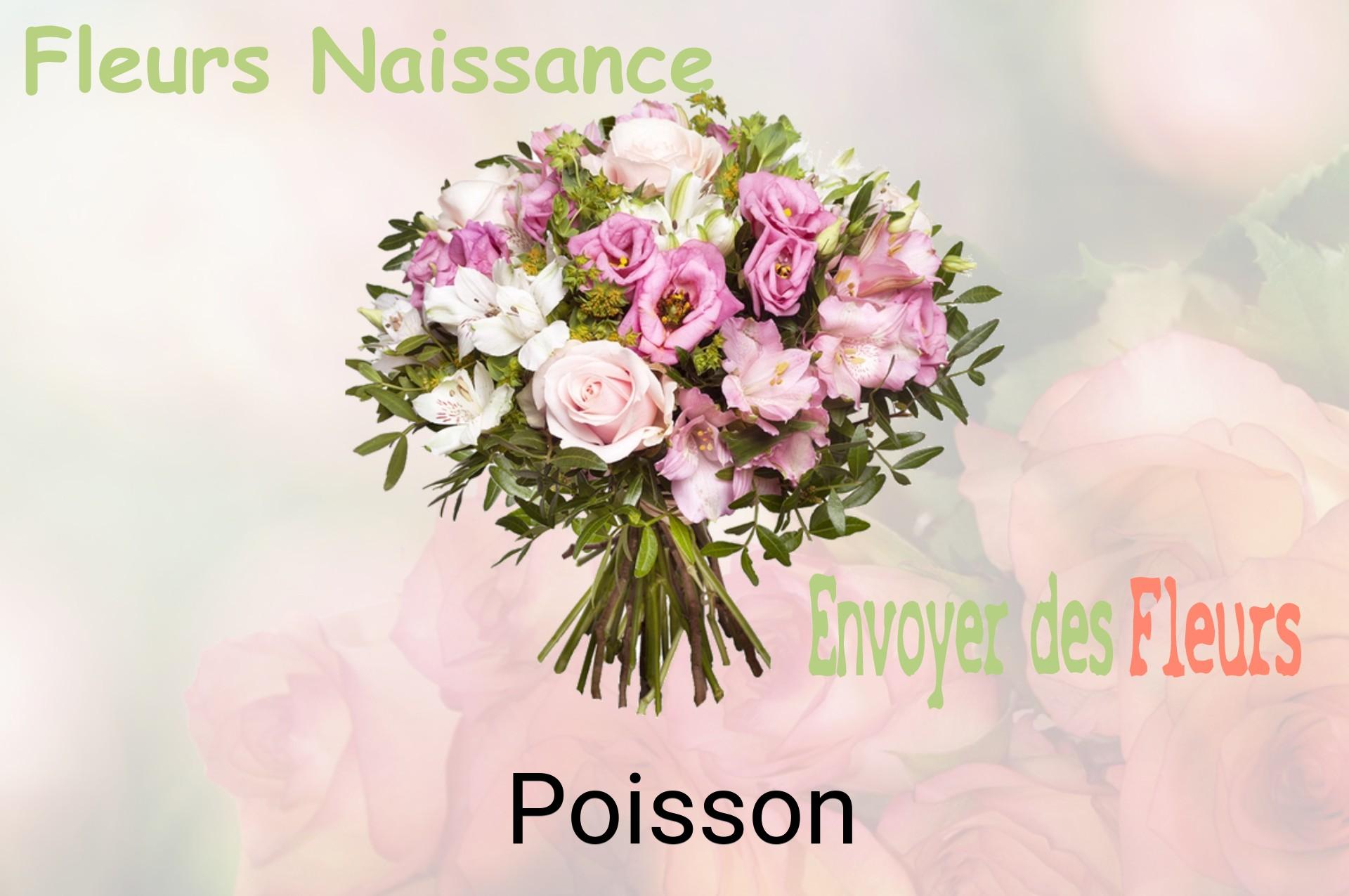 Bouquet de fleurs de naissance livré à Poisson